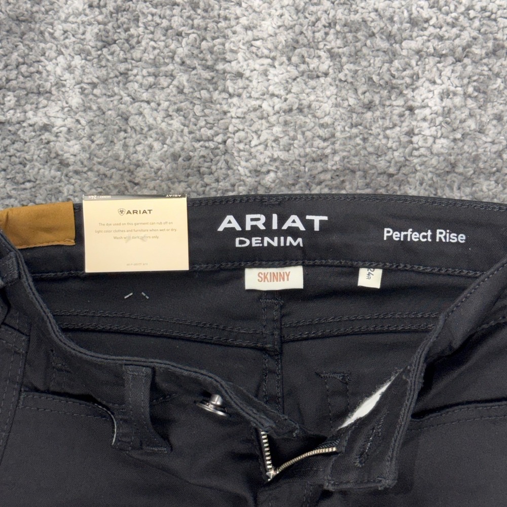 NEW Ariat Forever Black Women's 24R Skinny Perfect Rise Jeans Fadeless Denim - Picture 7 of 11